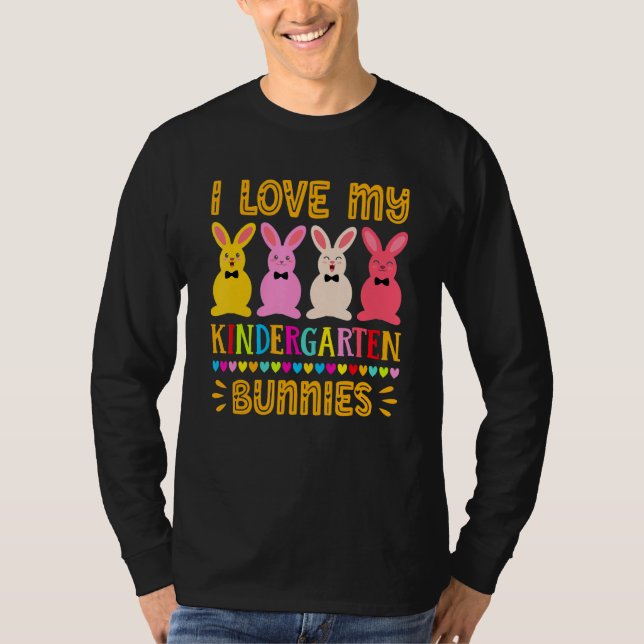 Camiseta Eu Amo O Dia Da Páscoa De Professores Do Meu Jardi (Frente)
