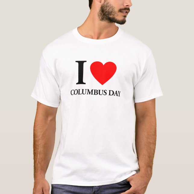 Camiseta Eu Amo o dia de Colombo (Frente)