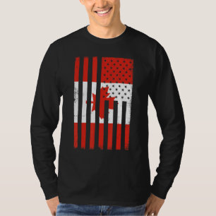 Camiseta Eu Amo o Dia Nacional do Canadá Bandeira Canadense