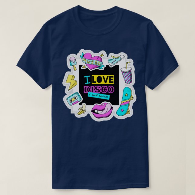 Camiseta Eu Amo O Disco (Frente do Design)