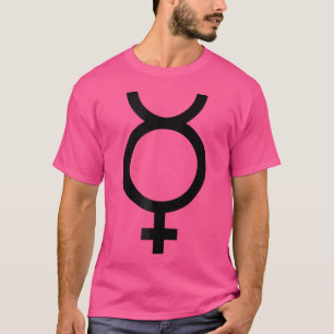 Camiseta Eu Amo O Espaço Design de Mercury Símbolo E Astron