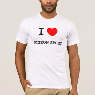 Camiseta Eu amo o esporte do pombo