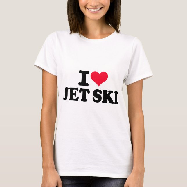 Camiseta Eu amo o esqui do jato (Frente)