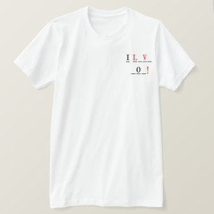 Camiseta Eu amo o estilo do Você-Hangman por Shirley Taylo