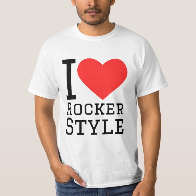 Camiseta Eu amo o estilo rocker (Frente)