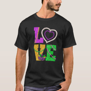 Camiseta Eu Amo O Festival De Carnaval De Mardi Gras Fleur