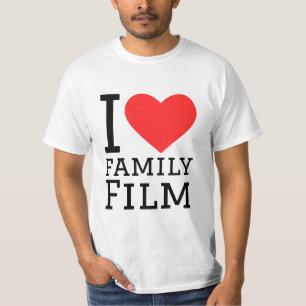 Camiseta Eu amo o filme da família