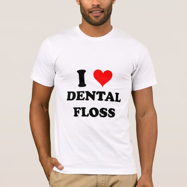 Camiseta Eu amo o Floss dental (Frente)