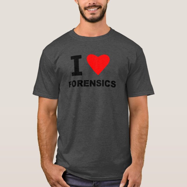 Camiseta Eu amo o forense (Frente)