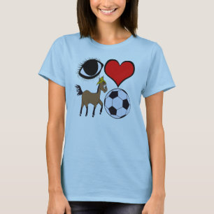 Camiseta Eu amo o futebol 1 do cavalo