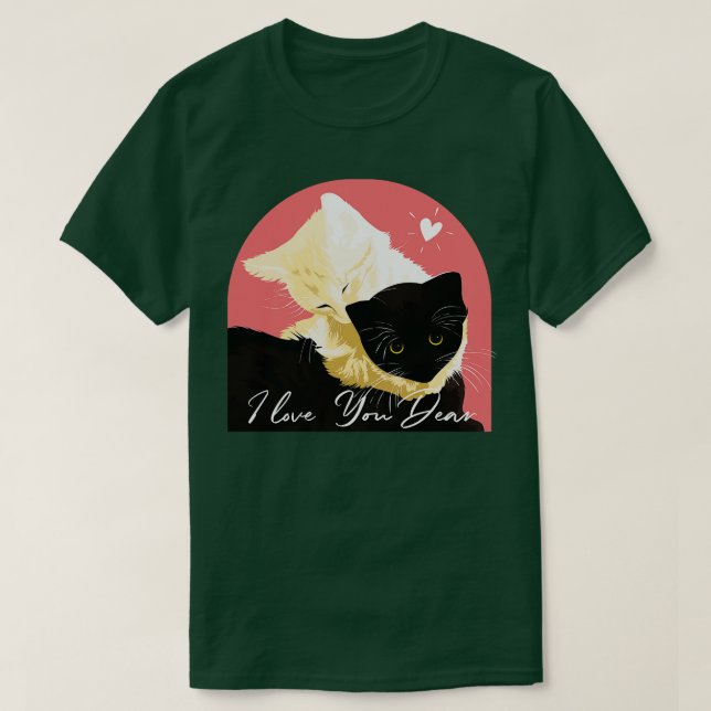 Camiseta Eu amo o gato 10 (Frente do Design)
