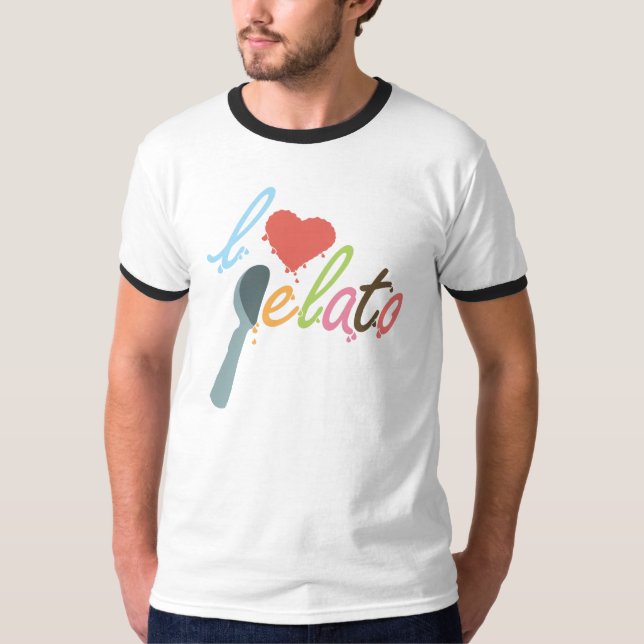 Camiseta Eu amo o gelato (Frente)