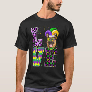 Camiseta Eu Amo O German shepherd D Do Festival Mardi Gras