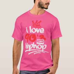 Camiseta Eu Amo O Hip Hop 1990S Da Década De 90, Music Part