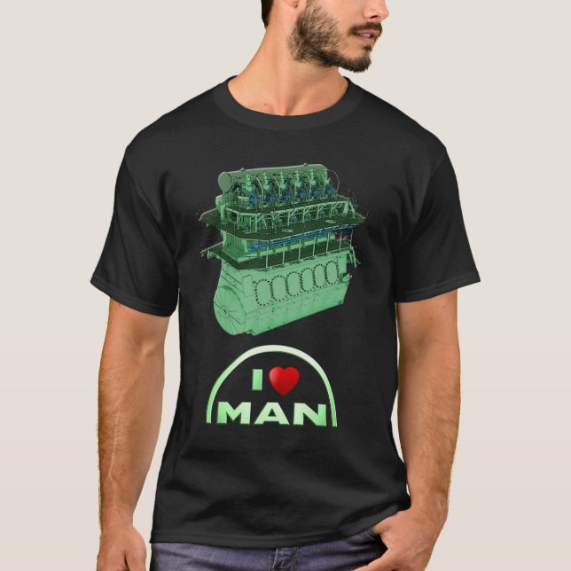 Camiseta Eu amo o HOMEM - preto (Frente)