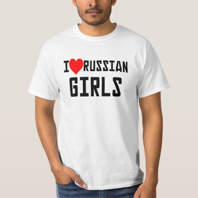 Camiseta Eu amo o humor engraçado de Rússia CCCP das (Frente)