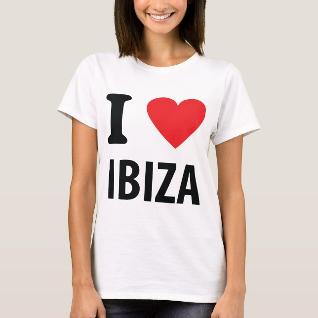 Camiseta Eu amo o ícone de Ibiza (Frente)