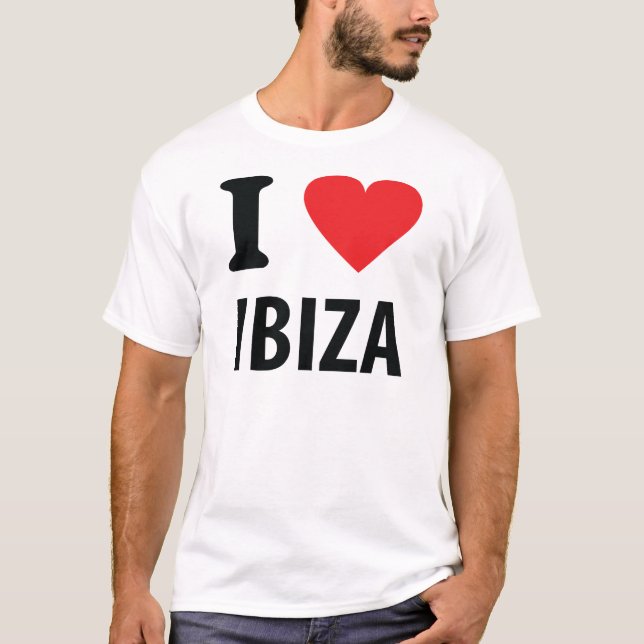 Camiseta Eu amo o ícone de Ibiza (Frente)