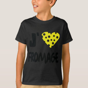 Camiseta Eu amo o ícone do fromage