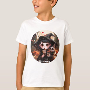 Camiseta Eu amo o Impressão digital da série 2 do Halloween