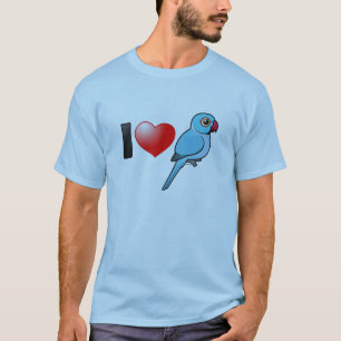 Camiseta Eu amo o indiano azul Ringnecks