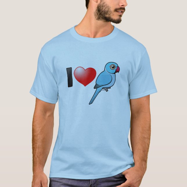 Camiseta Eu amo o indiano azul Ringnecks (Frente)