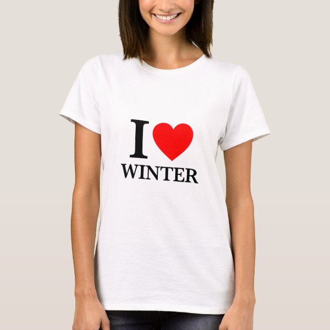 Camiseta Eu amo o inverno (Frente)