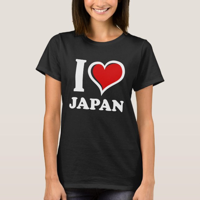 Camiseta Eu amo o Japão, eu coração (Frente)