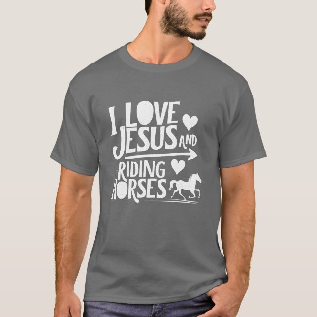 CAMISETA EU AMO O JESUS E O AMIGO DE CAVALOS (Frente)