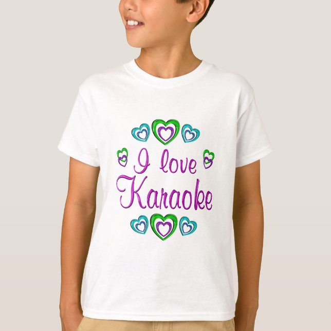 Camiseta Eu amo o karaoke (Frente)