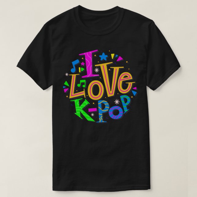 Camiseta Eu amo o KPop (Frente do Design)