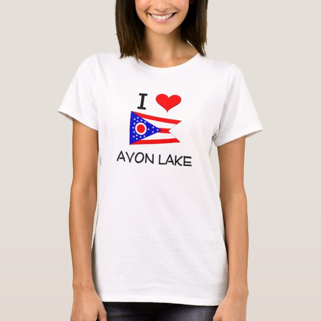 Camiseta Eu amo o lago Ohio avon (Frente)