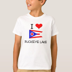 Camiseta Eu amo o lago Ohio Buckeye