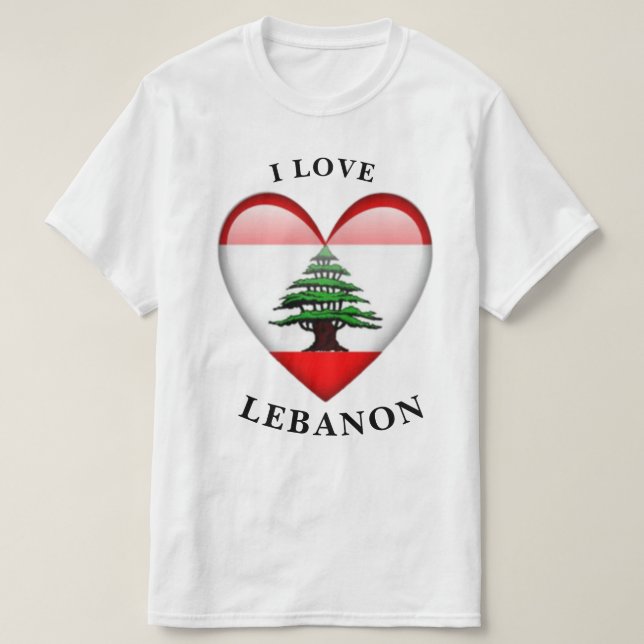 Camiseta Eu amo o Líbano (Frente do Design)