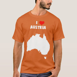 Camiseta Eu Amo O Mapa Misturado Da Austrália