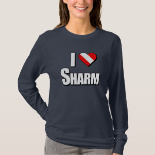 Camiseta Eu amo o mergulho de Sharm