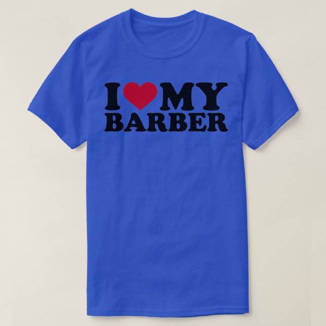 Camiseta Eu amo o meu Barber (Frente do Design)