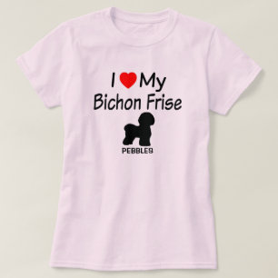 Camiseta Eu Amo O Meu Cachorro Bichon Frise
