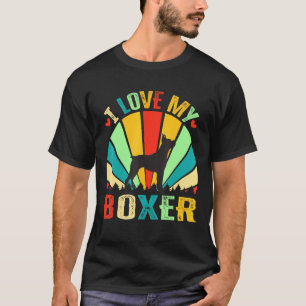 Camiseta Eu Amo O Meu Cachorro Cachorro Pai Mãe