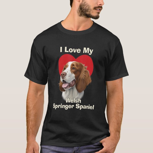 Camiseta Eu Amo O Meu Cachorro De Cachorro De Gelado De Gel (Frente)