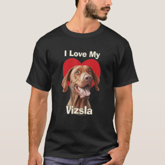 Camiseta Eu Amo O Meu Cachorro De Cachorro Vizsla