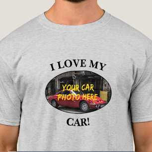 Camiseta Eu Amo O Meu Carro! Adicione Sua Foto Do Carro, Al