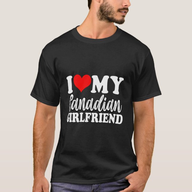 Camiseta Eu Amo O Meu Casal Canadiano De Diversão De Namora (Frente)