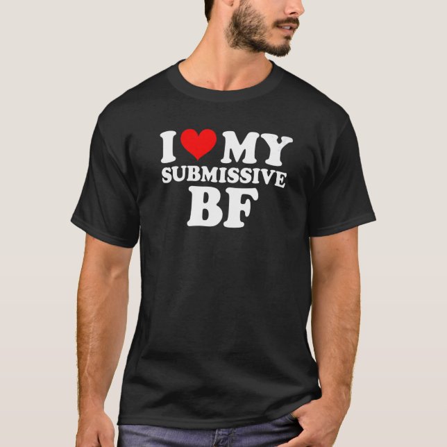 Camiseta Eu Amo O Meu Casal Namorado BF Vermelho Submissivo (Frente)