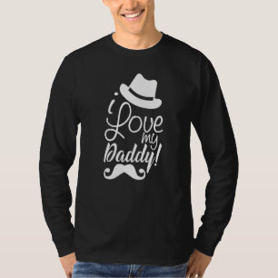 Camiseta Eu Amo O Meu Dia de os pais Pai Pai Filha Filho