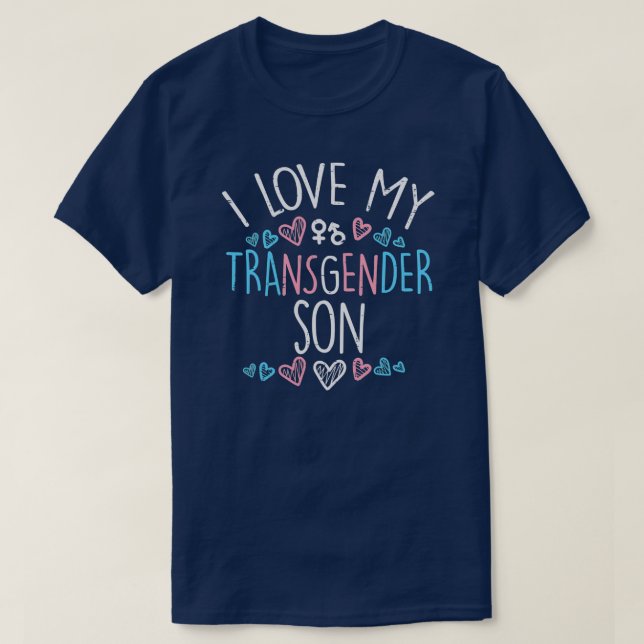 Camiseta Eu Amo O Meu Filho Transgênero, Orgulho Trans, Pai (Frente do Design)