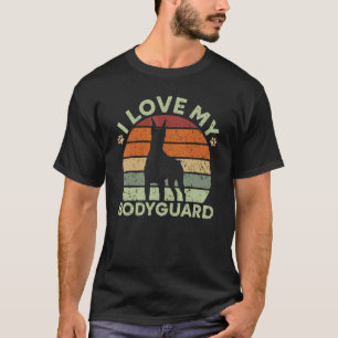 Camiseta Eu Amo O Meu Guarda-costas Doberman Pup Puppy Dobi