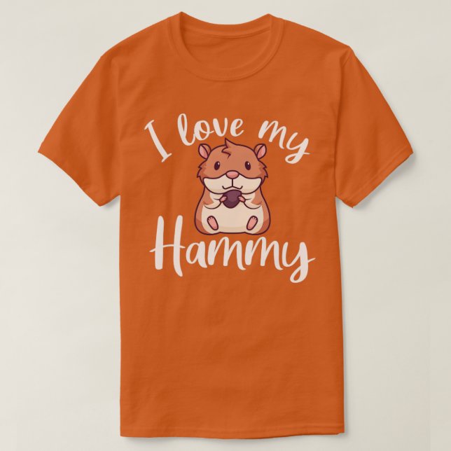 Camiseta Eu amo o meu hammy (Frente do Design)