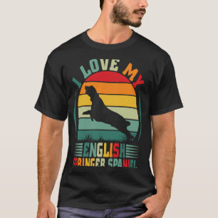 Camiseta Eu Amo O Meu Inglês Springer Spaniel Dog Proprietá