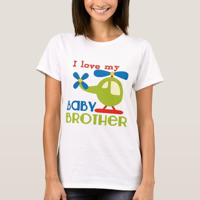 Camiseta Eu amo o meu irmão bebê (Frente)